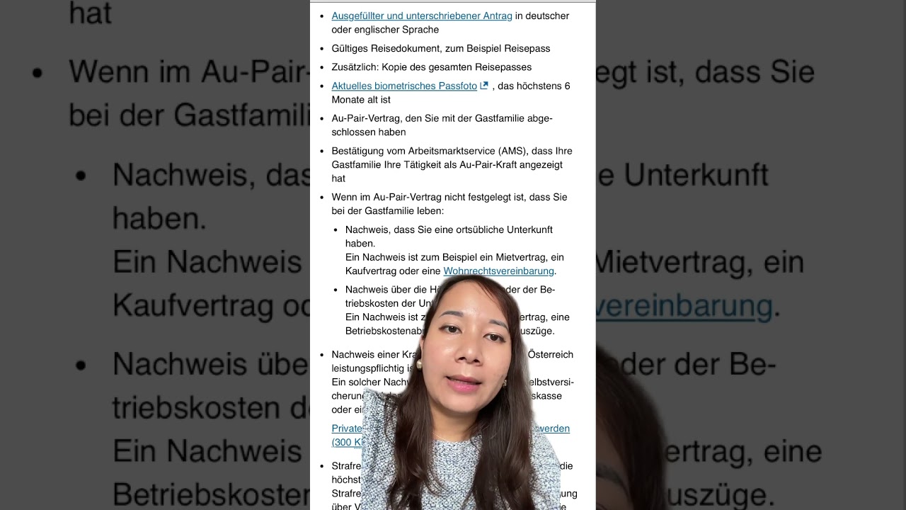 Dokumen mengajukan Visa Aupair #austria #aupair #syaratvisa #bahasajerman #kehidupandiaustria
