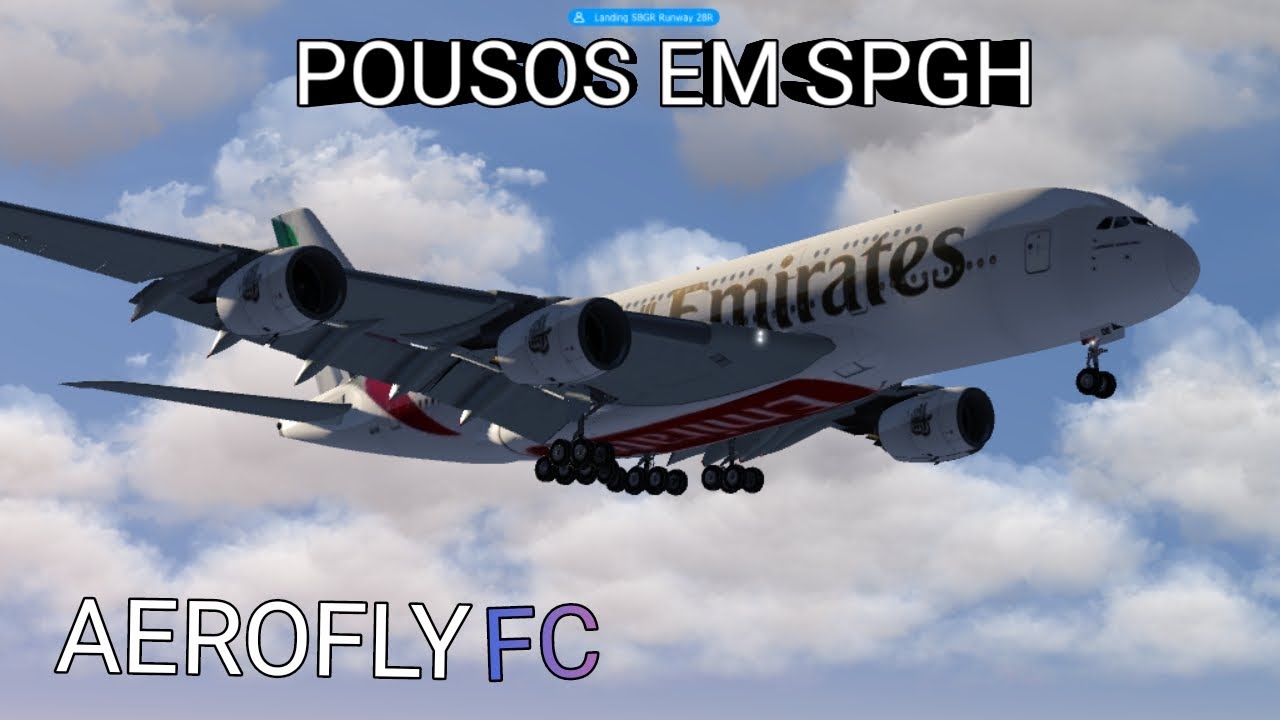 Vendo pousos e arremetidas no aeroporto de São Paulo SBGH no aerofly FC global