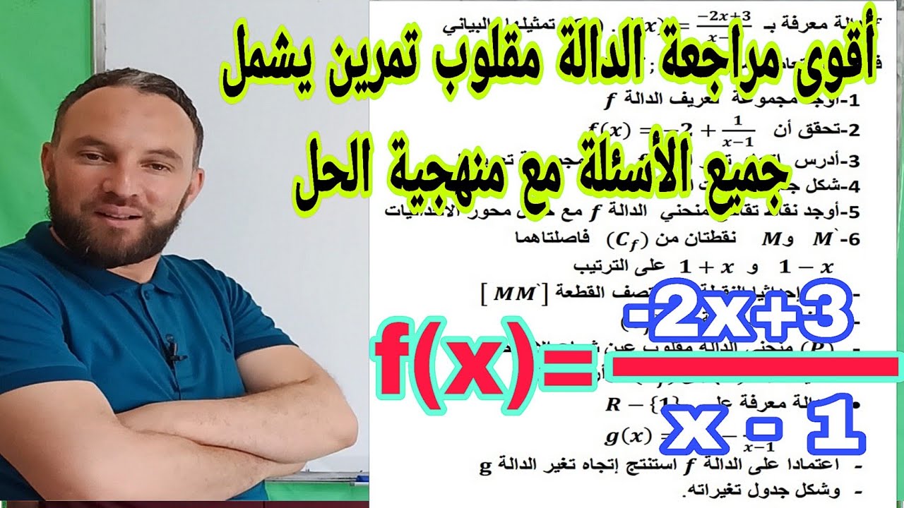 أقوى مراجعة للدالة مقلوب الإجابة على جميع الأسئلة الصعبة مع منهجية الحل 20/20