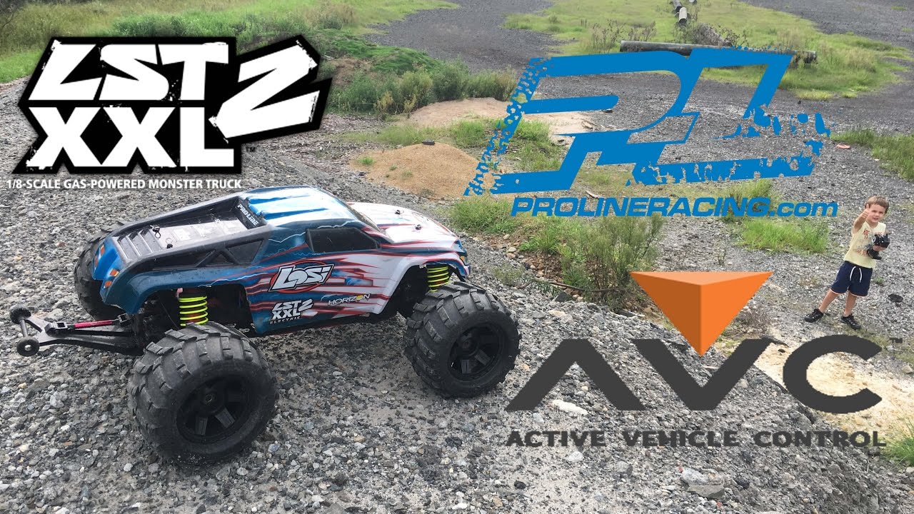 Losi LST2 XXL2E 4S & 6S Bash and Slomo gravel runs