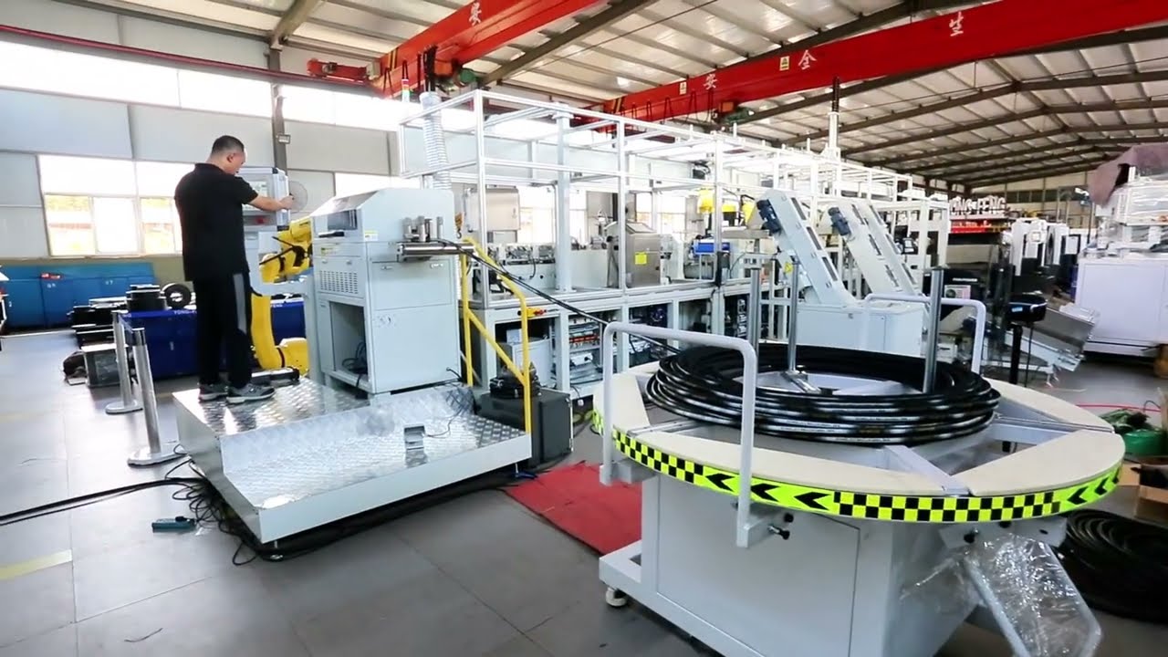 Automated hose assembly line