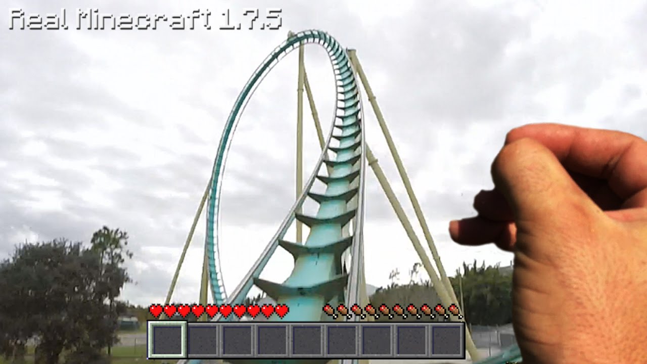 Real Life Minecraft - KRAKEN ROLLER COASTER (Realistic Minecraft)
