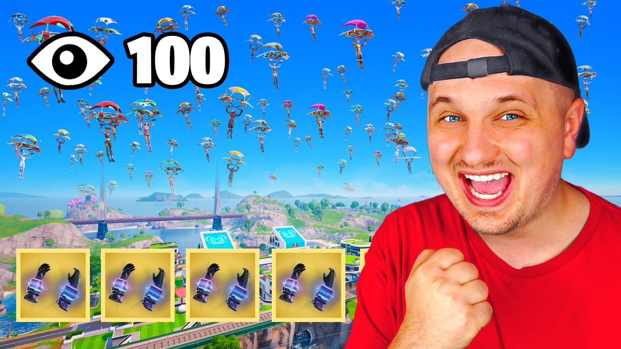 100 WIDZ&Oacute;W ALE TYLKO RĘKAWICE w Fortnite Sezon 3 Super