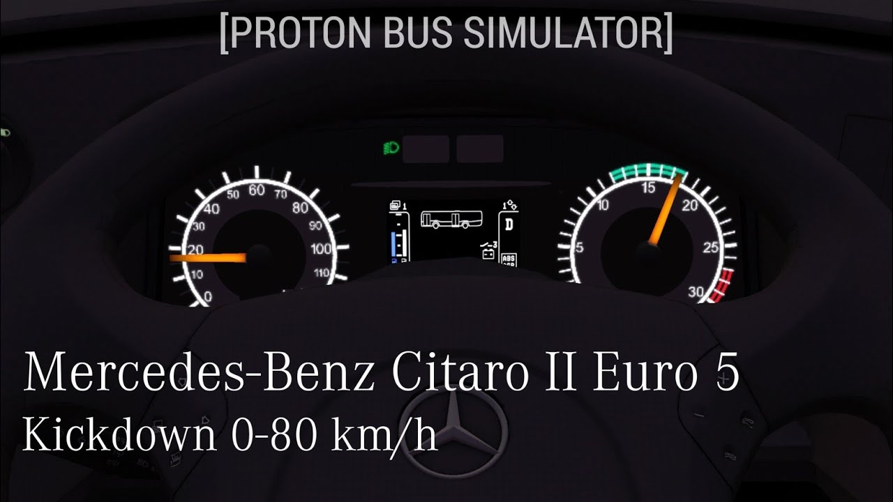 [PROTON BUS] KICKDOWN 0-80 km/h with VOITH DIWA 6 - Mercedes-Benz Citaro C2 Euro V EEV (OM 457 hLA)