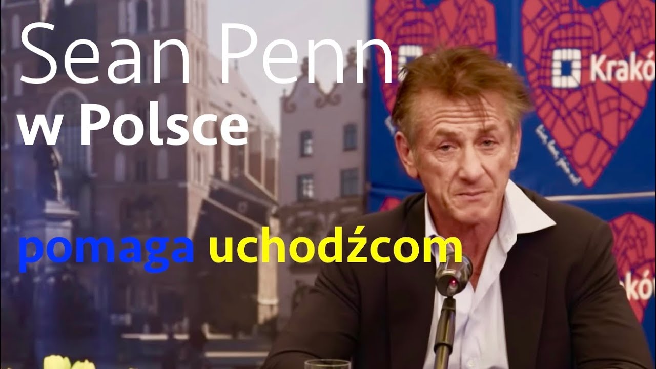 Sean Penn w Polsce - pomaga uchodźcom z Ukrainy - umowa z władzami Krakowa - fundacja CORE /TVN 24