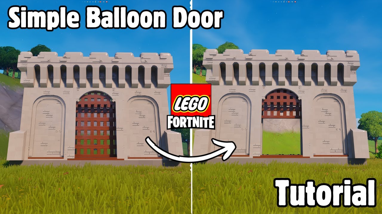 QUICK & SIMPLE Balloon Sliding Door Tutorial In Lego Fortnite