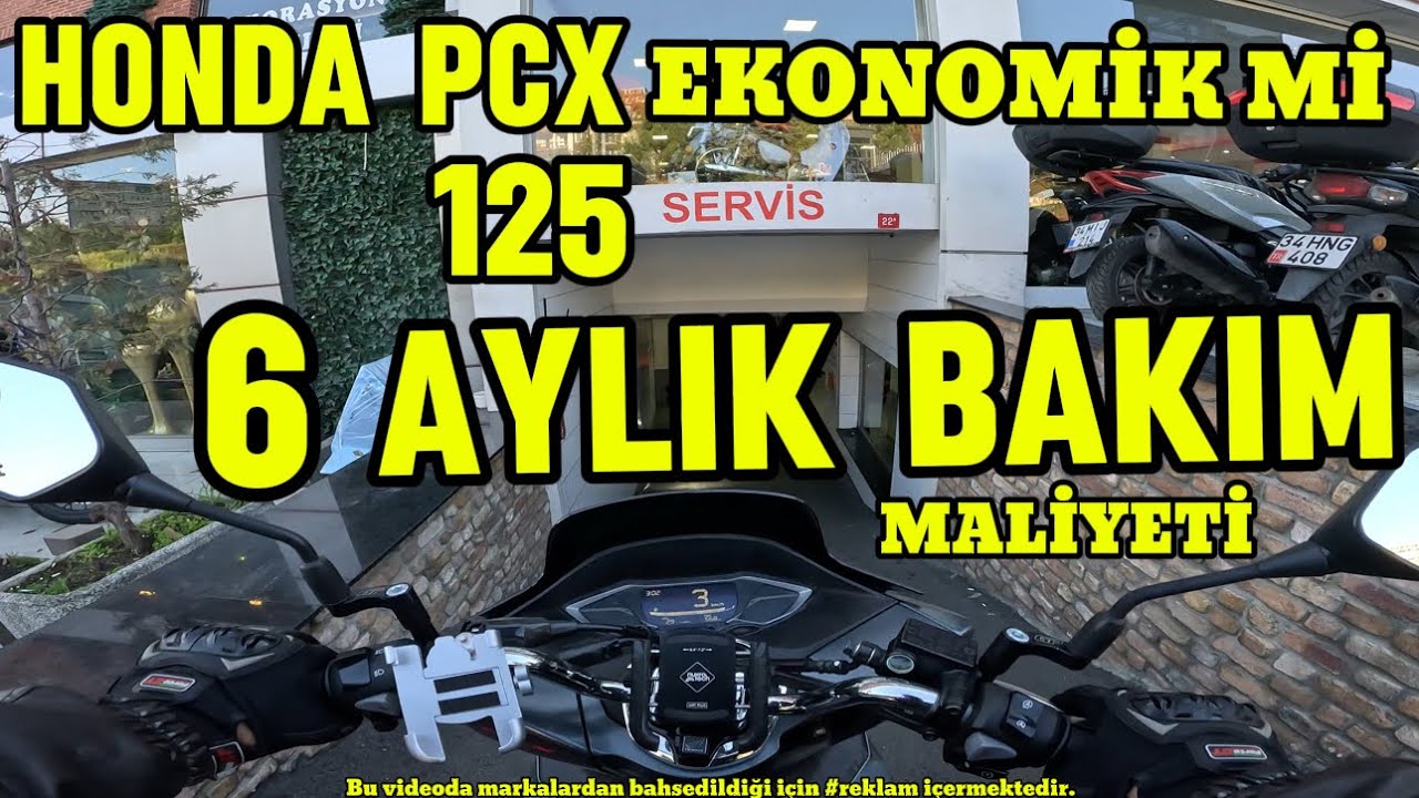Yetkili Serviste altı aylık bakım yaptırdım - honda - pcx - 125 - motovlog - 2024