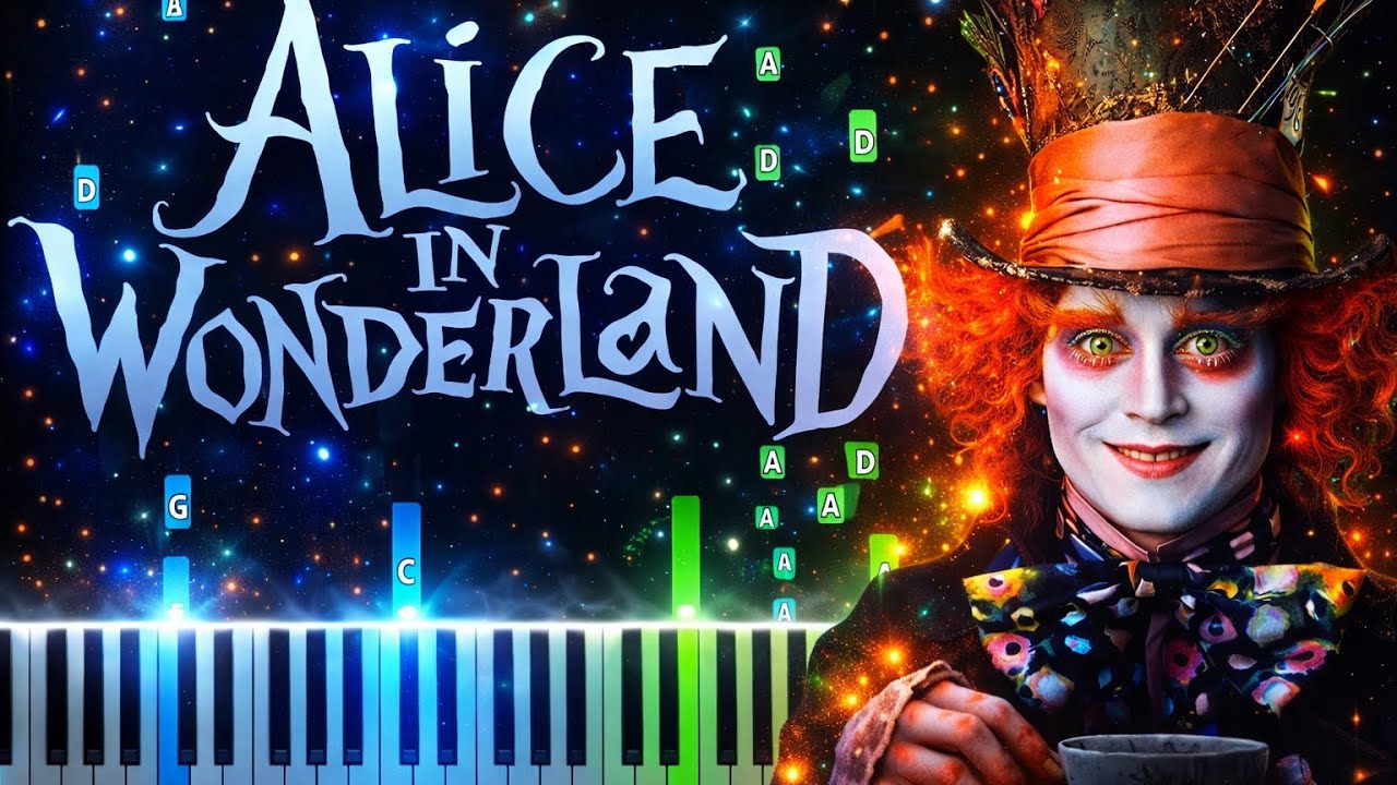 Alice's Theme From Alice in Wonderland Piano Tutorial