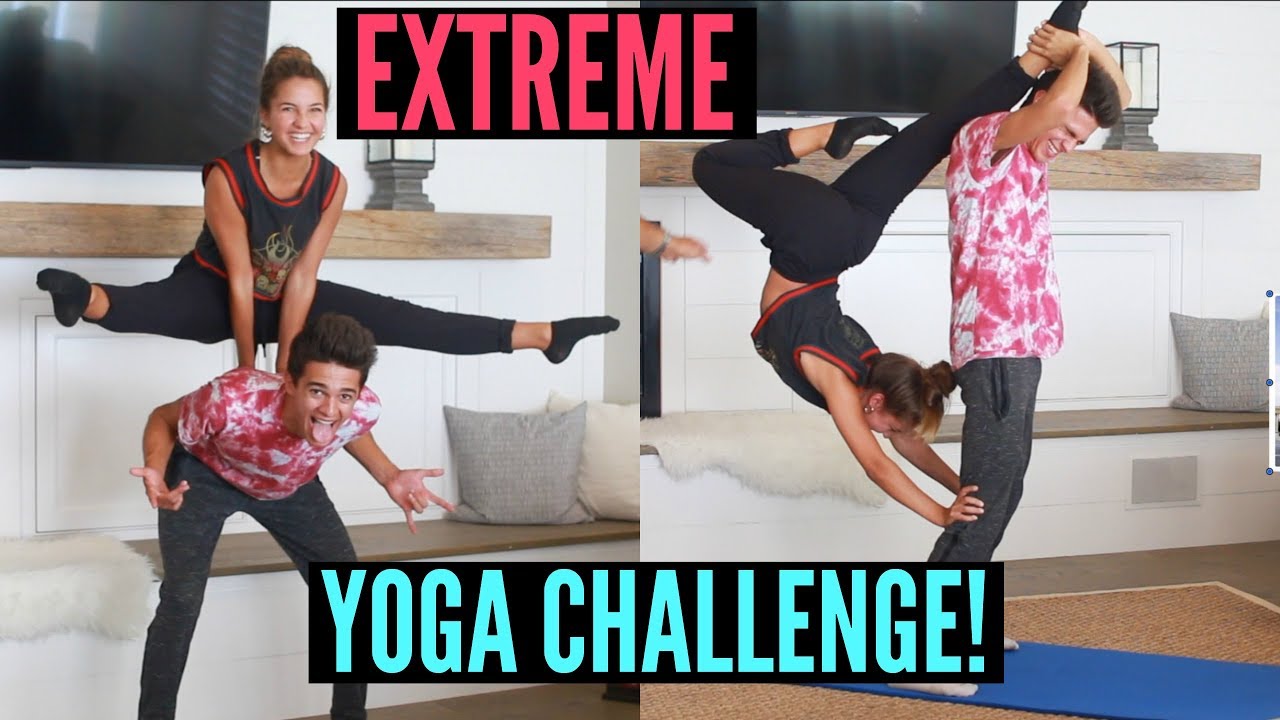 EXTREME Yoga Challenge with my Sister!! | Brent Rivera
