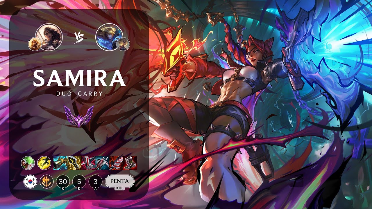 Samira ADC vs Ezreal - KR Master Patch 14.5