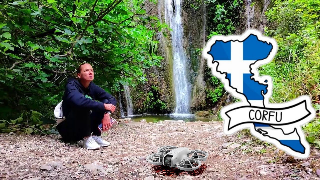 Korfu 2025! Nymfes, Wasserfall in Korfus Mitte.