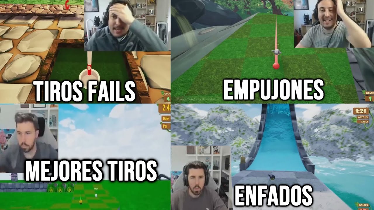 TIROS FAILS| EMPUJONES| MEJORES TIROS Y ENFADOS EN GOLF IT #2