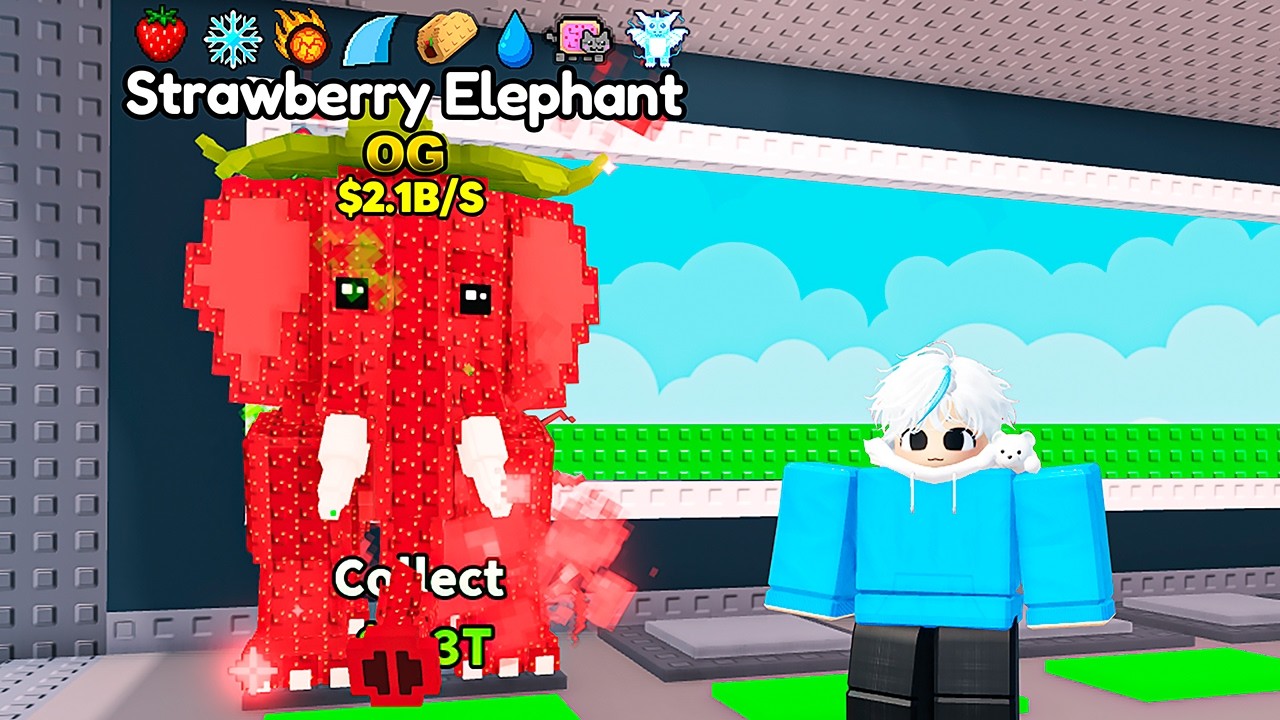 SÓ 1 EM UM MILHÃO TEM! EU CONSEGUI O STRAWBERRY ELEPHANT OG MAIS RARO DO ROUBE UM BRAINROT!