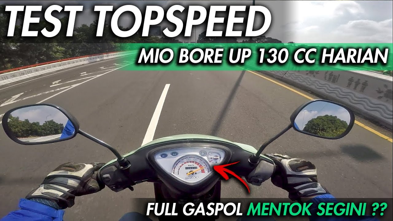 TEST TOPSPEED MIO SPORTY 130 CC HARIAN | FULL GASPOLL DAPET BERAPA KM/H ??