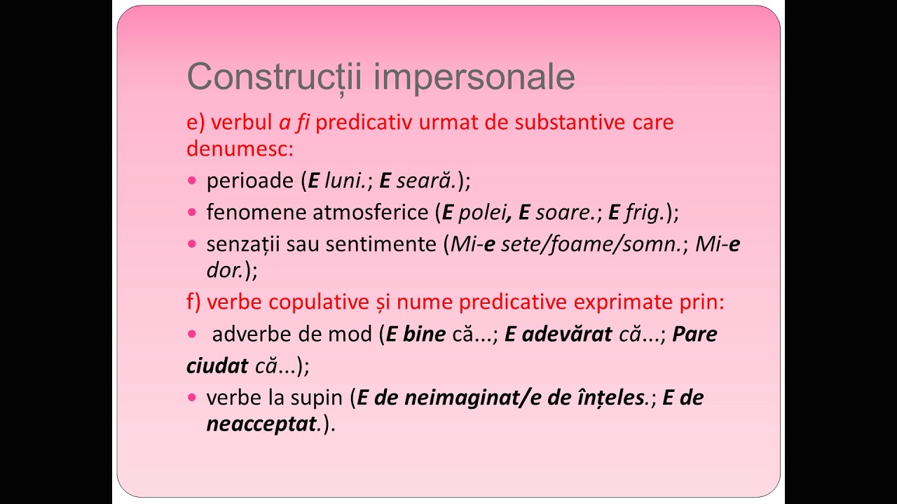 Construcții impersonale