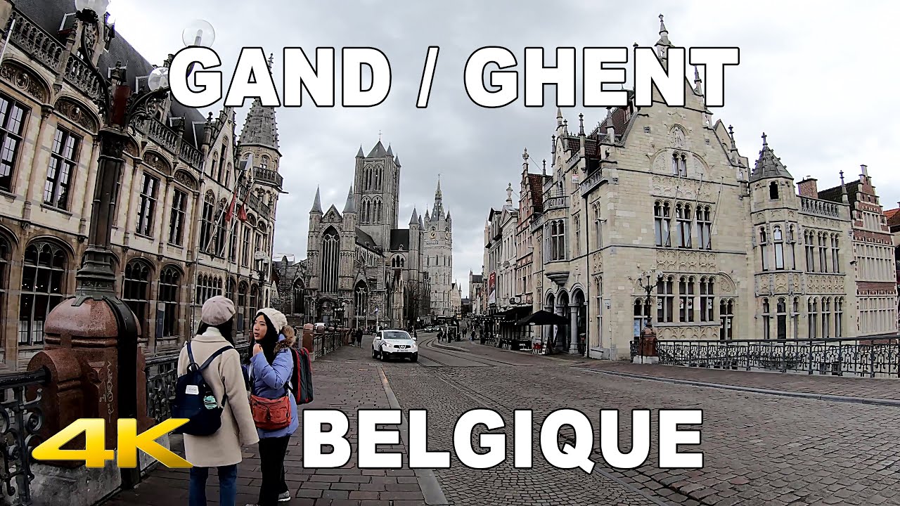 🇧🇪   Walking in GHENT | Balade à GAND | Belgium | Historic center | 4K