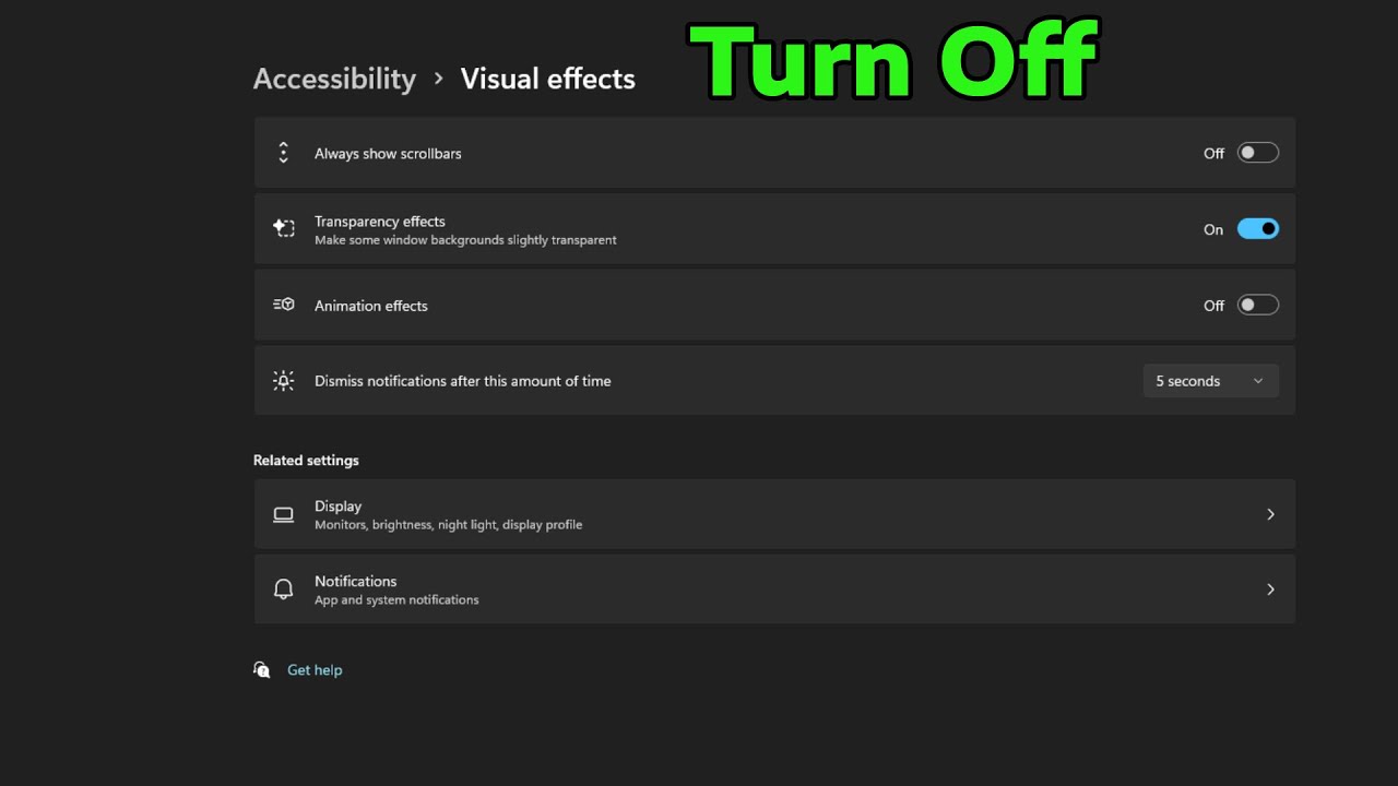 How To Turn Off Animations in Windows 11