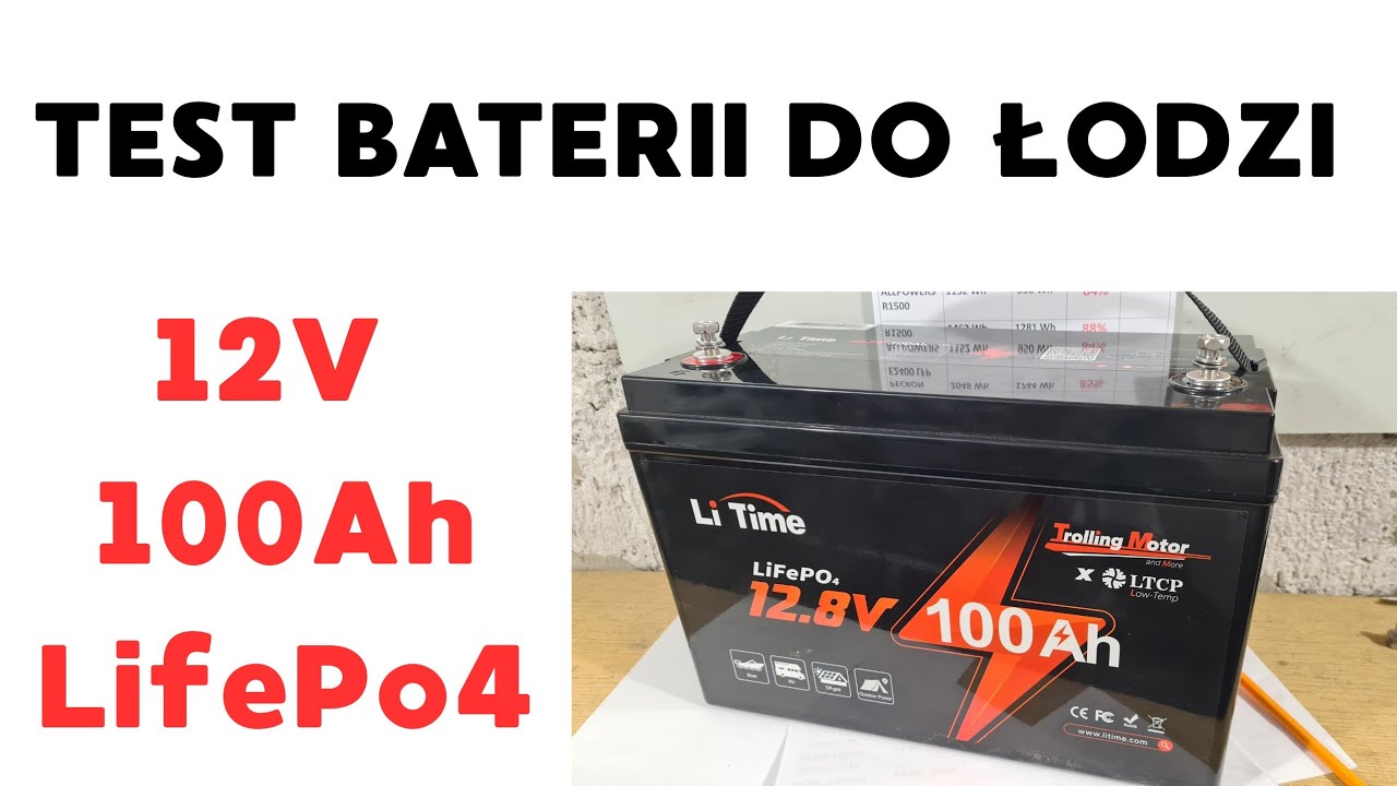 TEST Baterii do ŁODZI i nie tylko. Litime 12V 100Ah Trolling Motor Ochrona NISKIEJ TEMPERATURY