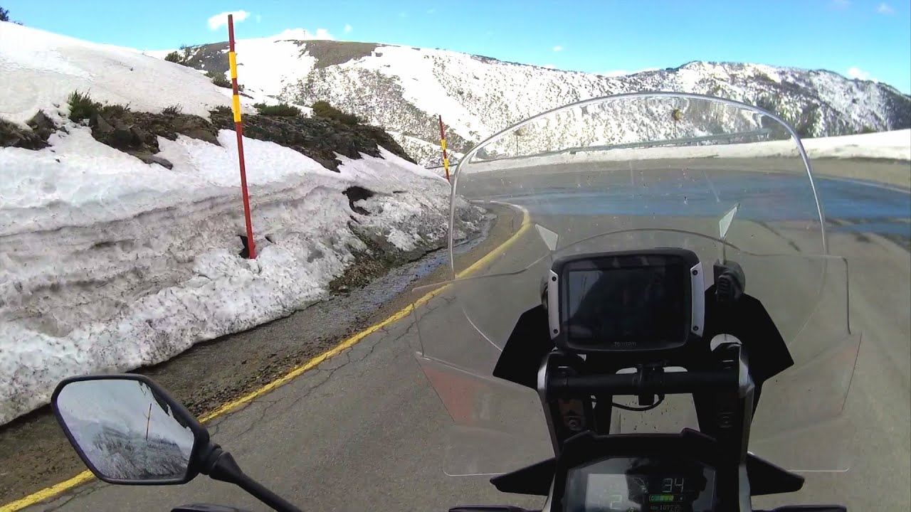Motorbike ride from Harrietville to Hotham Heights VIC in Snow season