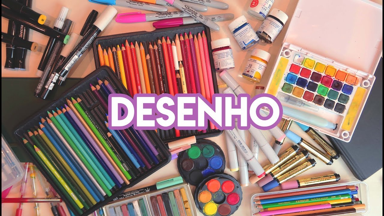 TOUR PELO MEU MATERIAL DE DESENHO COMPLETO