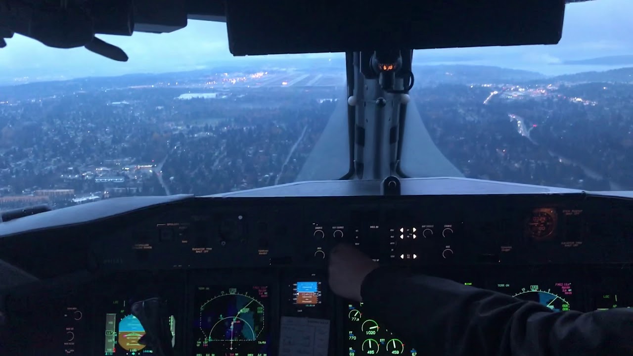 Horizon Air DHC-Q400 Seattle-Tacoma International Airport Landing