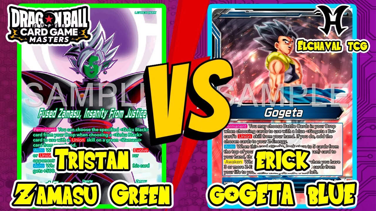 DRAGON BALL CAR GAME MASTERS - GREEN ZAMASU DECK VS BLUE GOGETA DECK