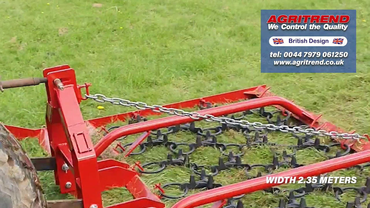 Agritrend 2.35 meter harrow for compact tractors