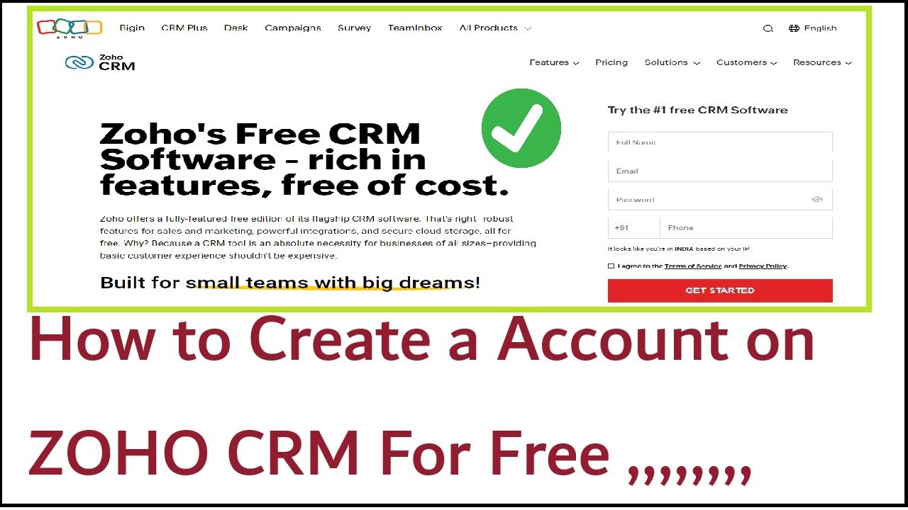 Как создать учетную запись в ZOHO CRM, которая будет бесплатной навсегда