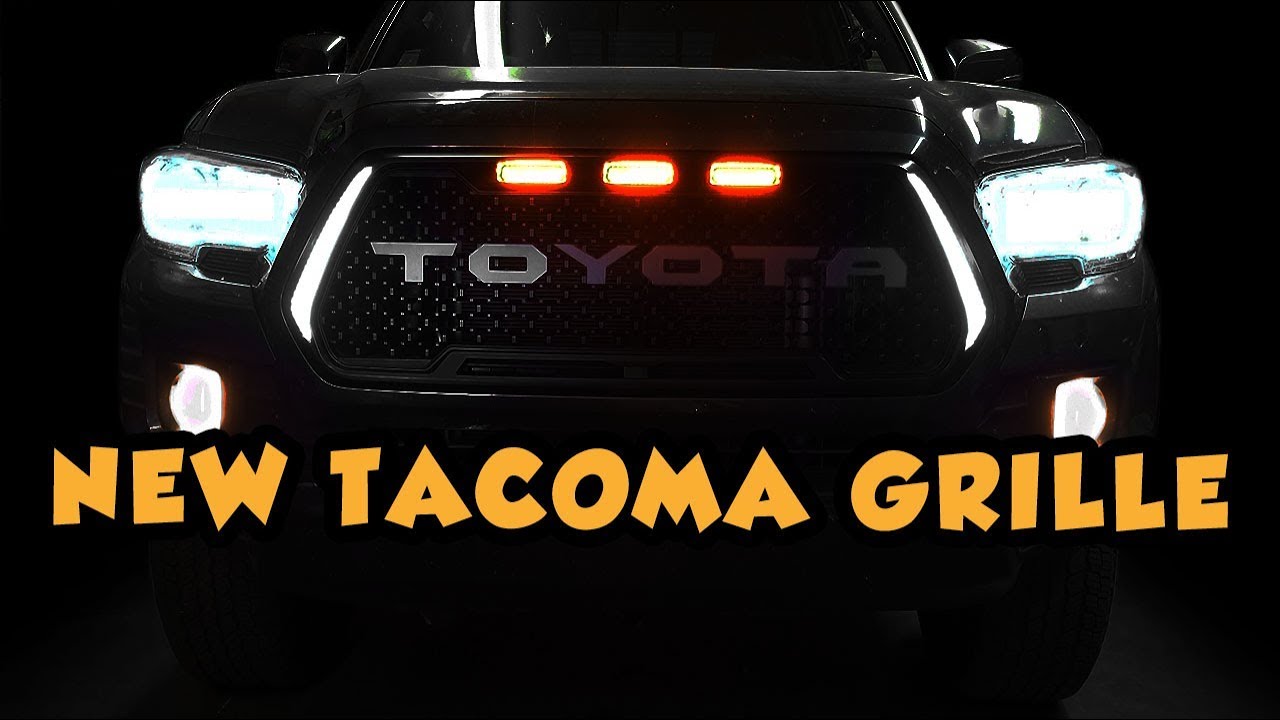 Самая крутая решётка радиатора Tacoma с ДХО, поворотниками и фарами Raptor | Toyota Tacoma 3-го п...