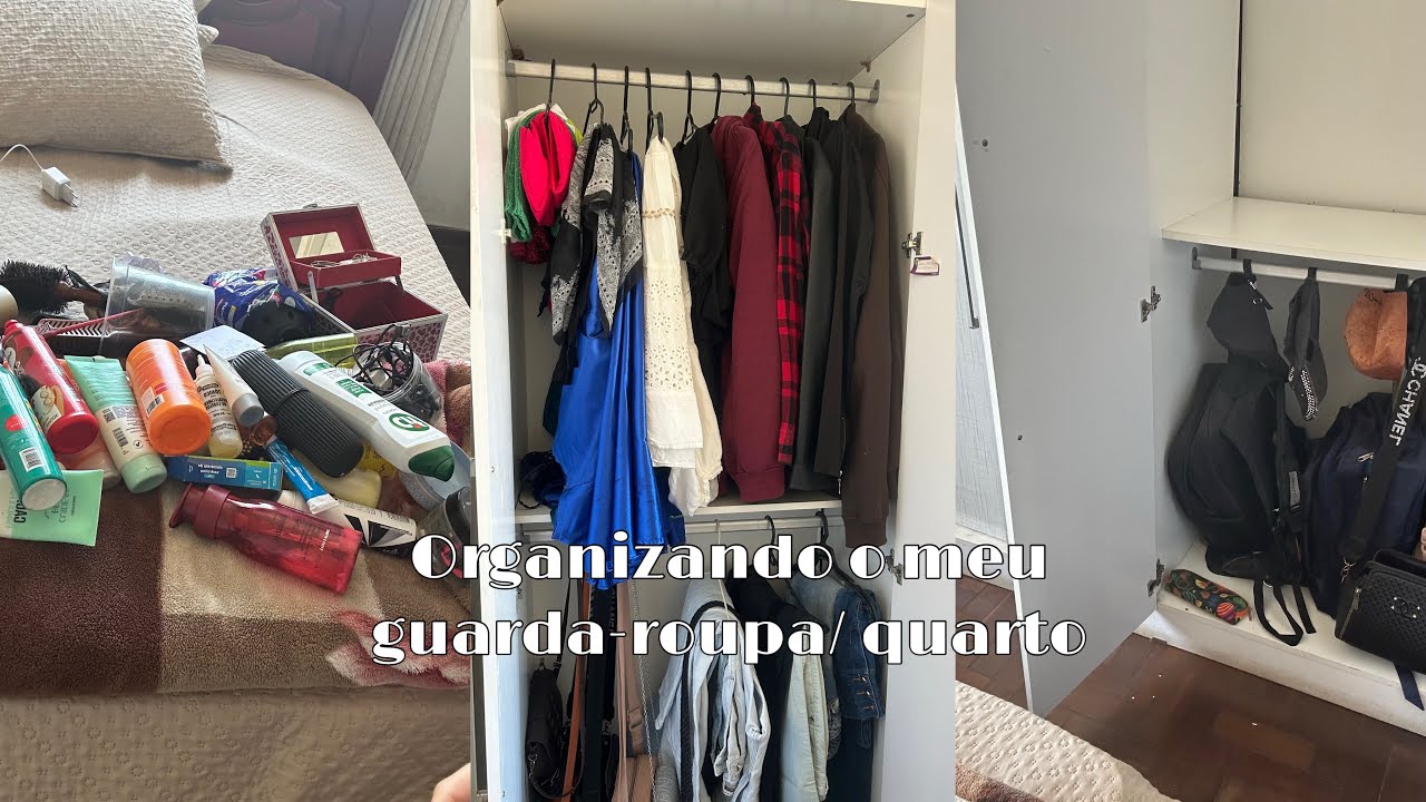 Organizando o meu guarda-roupa/quarto completo 