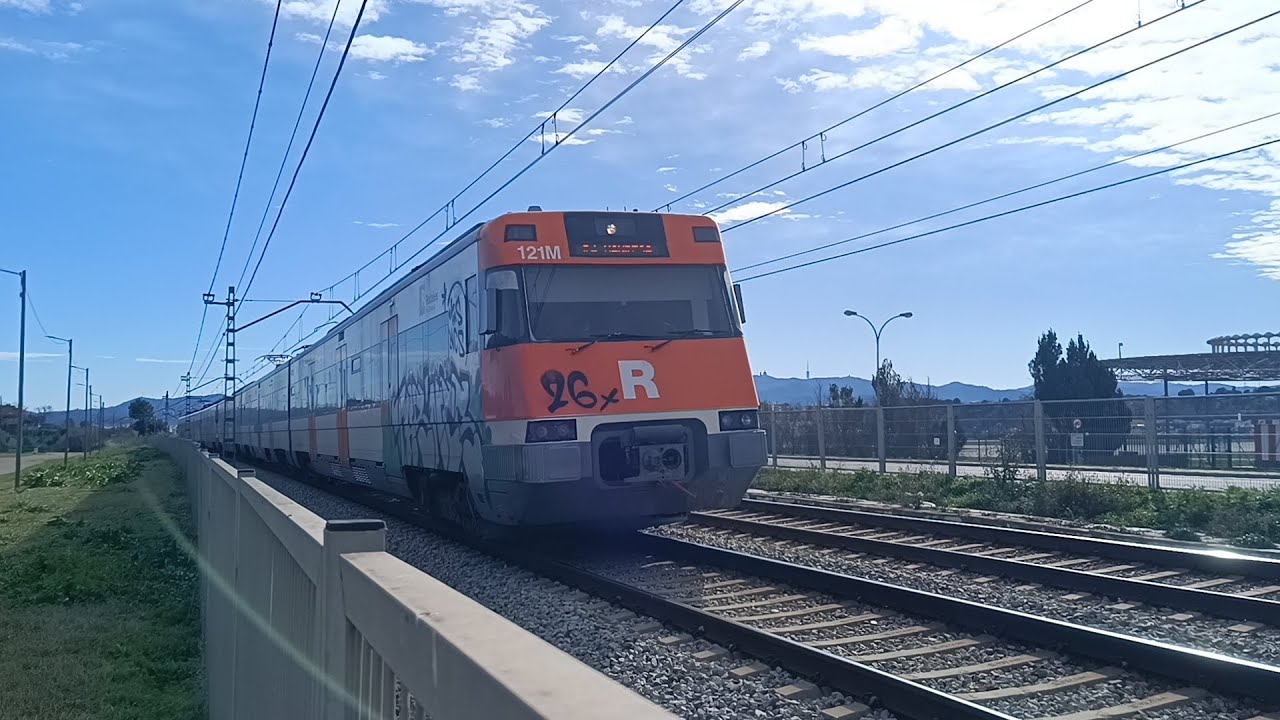 🇺🇦Двойной Электропоезд Renfe 447 на перегоне Barber&agrave; del Vall&egrave;s - #Sabadell Sud