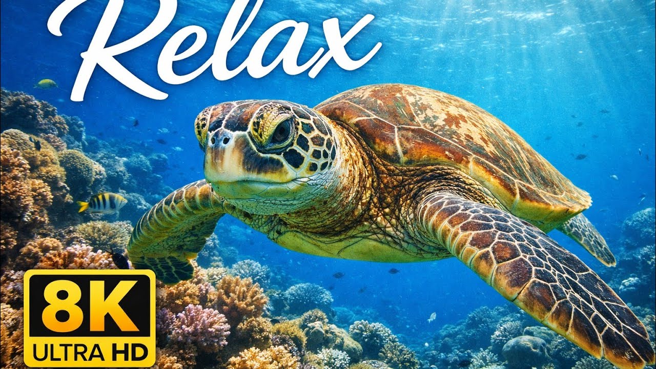 10 Minute Underwater Relaxation 🌊 8K Marine Life for Stress Relief & Deep Calm