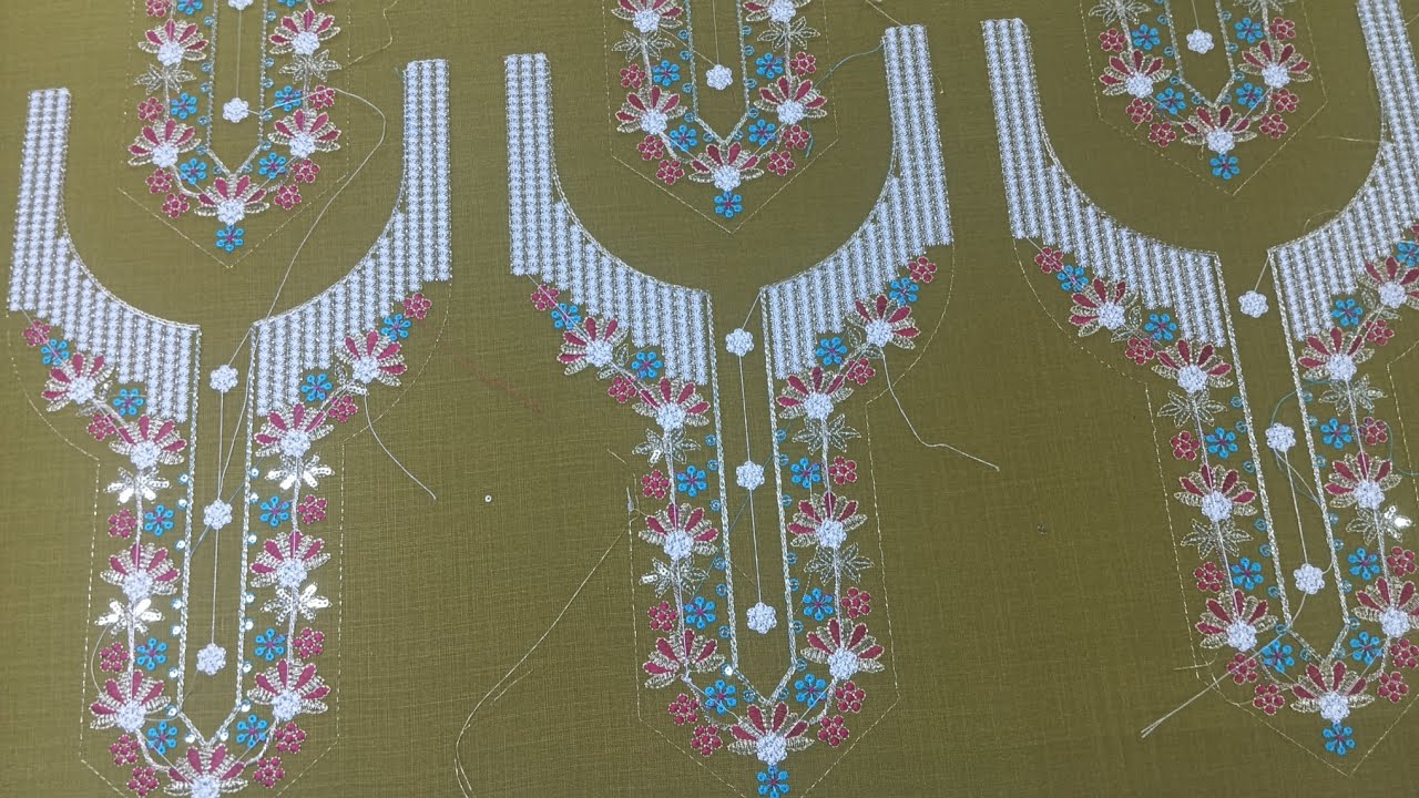  सूट का डिज़ाइन कैसा बनता है कढ़ाई 👍 embroidery machine design work.#plzz_subscribe  