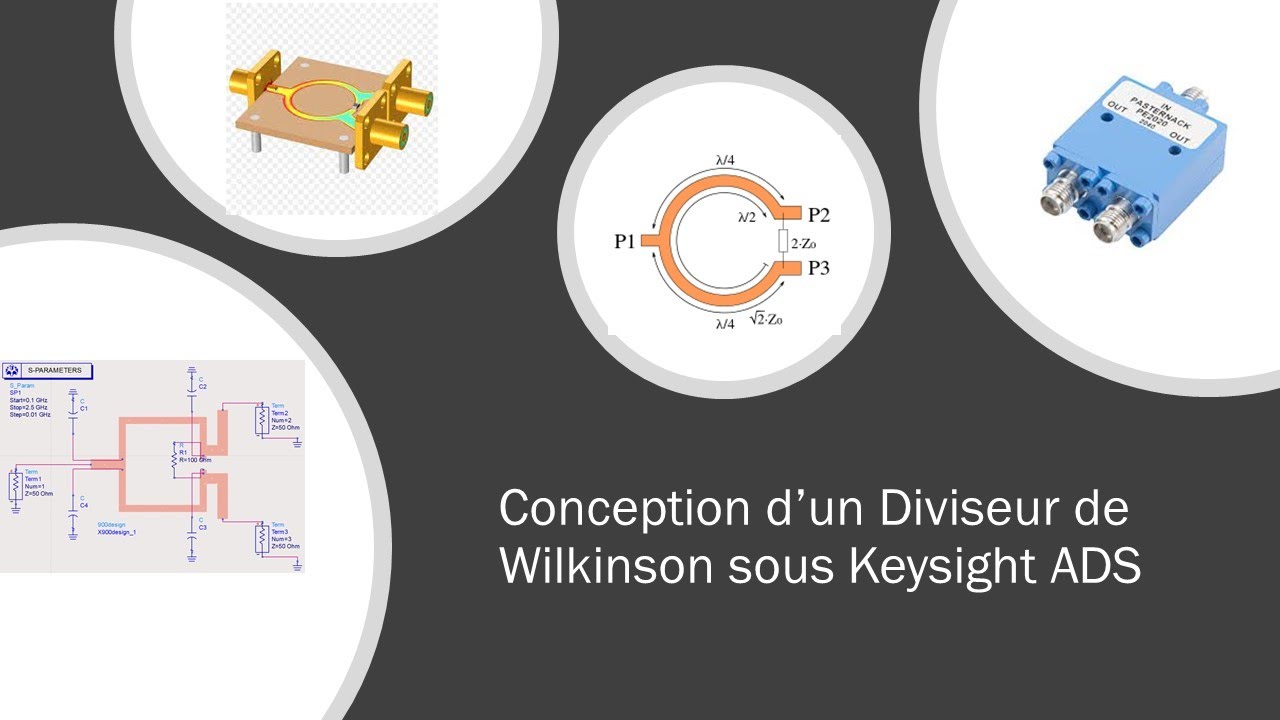 Conception d'un diviseur de puissance Wilkinson  (Design of a Microstrip Wilkinson Power Divider)