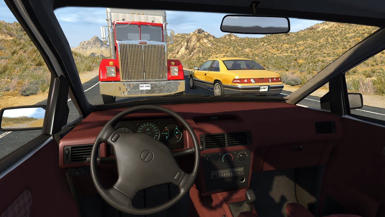 Car Overtaking Crashes Compilation #2 - BeamNG Drive - HD