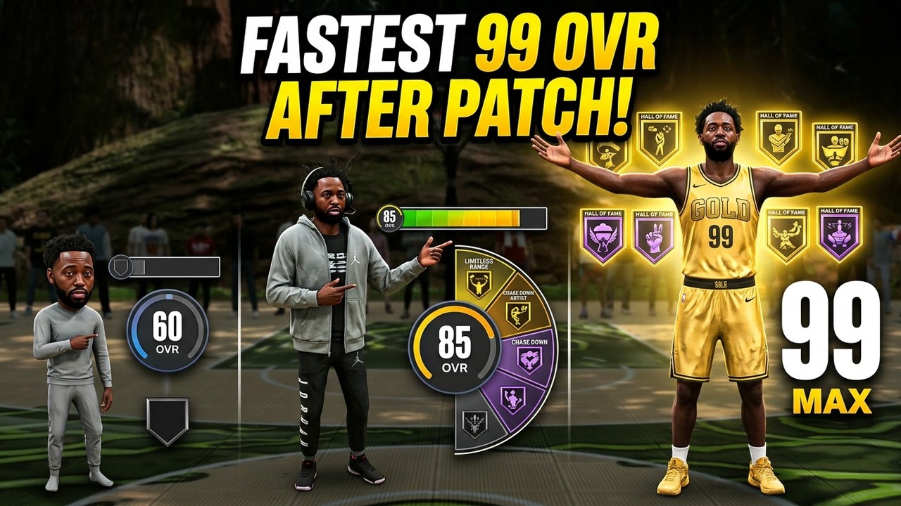 *NEW* FASTEST WAY TO 99 OVR AFTER THE PATCH! MAX BADGES & OVERALL IN 1 DAY! NBA 2K27