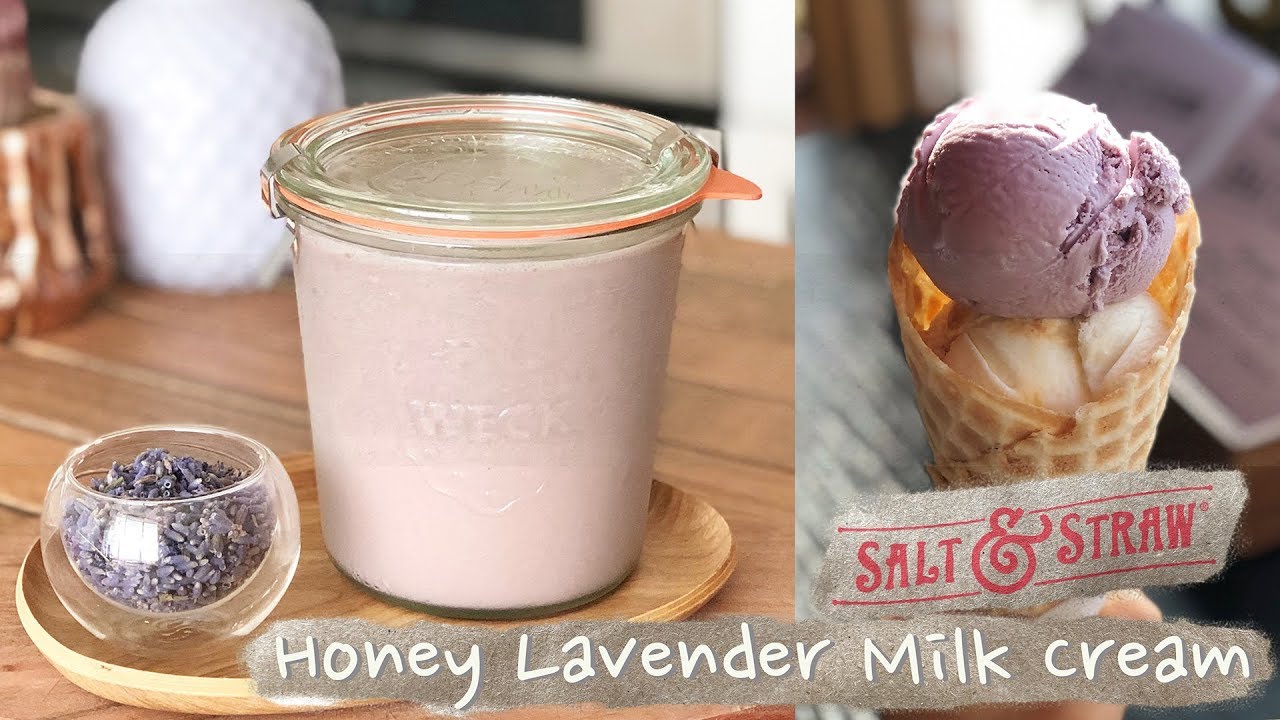 Honey Lavender Milk Cream 🍯💐🥛 (Salt and Straw Ice Cream inspired) | 허니 라벤더 밀크 크림 만들기