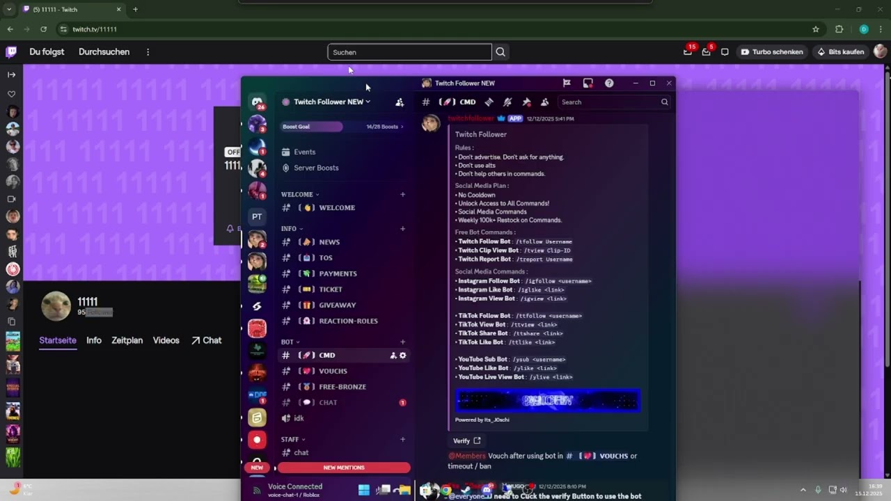FREE TWITCH FOLLOWER FOR FREE (2025) | DISCORD SERVER