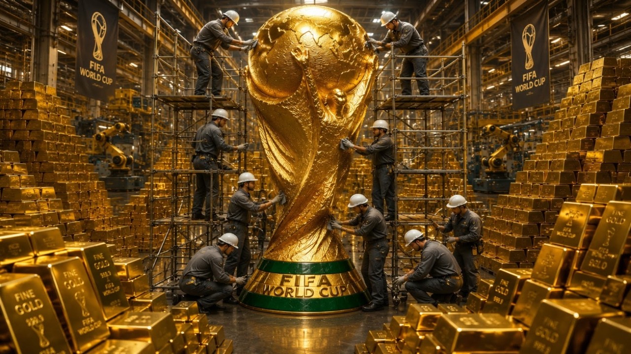Inside the World Cup Trophy Factory: The Solid Gold Cup That Weighs 13.6 Pounds (Full Process)