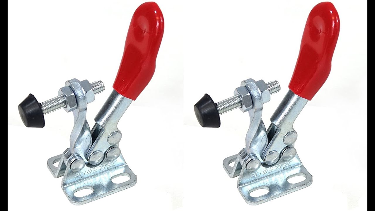 POWERTEC 20317 Horizontal Quick-Release Toggle Clamp, 60 lbs Capacity, 201A, 2-Pack