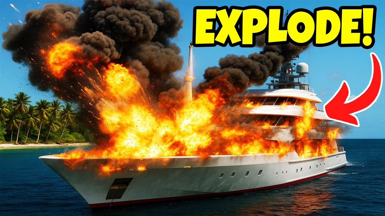 Super Yacht EXPLODES During Relaxing Vacation | Stormworks Sinking Ship