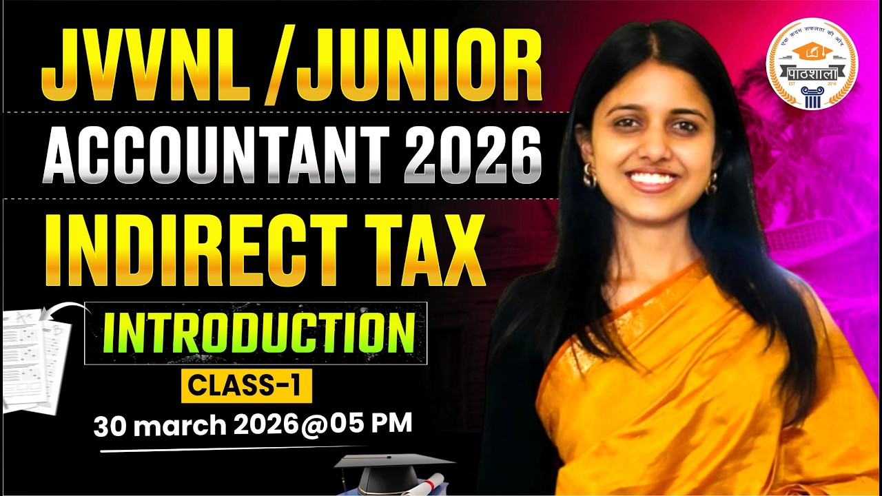 JVVNL Junior Accountant 2026 | Indirect Tax Introduction Class | Junior Accountant Classes | #01