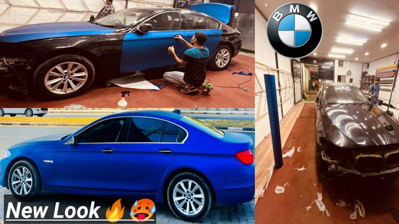 BMW 5 Series Car Wrap 🔥💙 || Ajay motovlogs