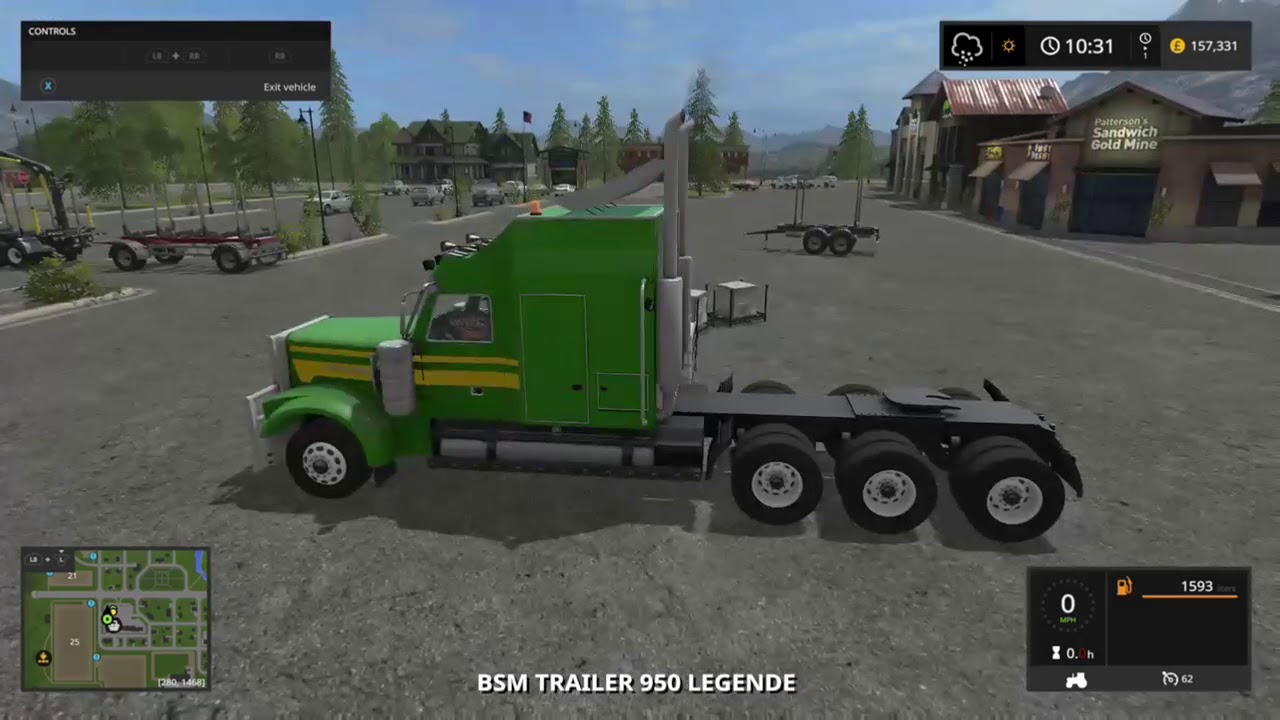 BsM trailers 950 Legende semi truck and Tatra Terrno log truck showcase Farming Simulator 17