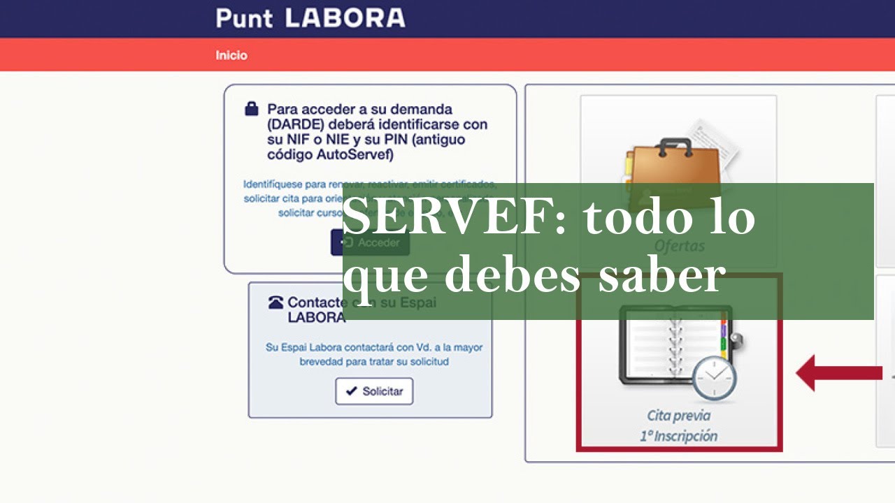Qu&eacute; es el SERVEF y c&oacute;mo pedir cita previa