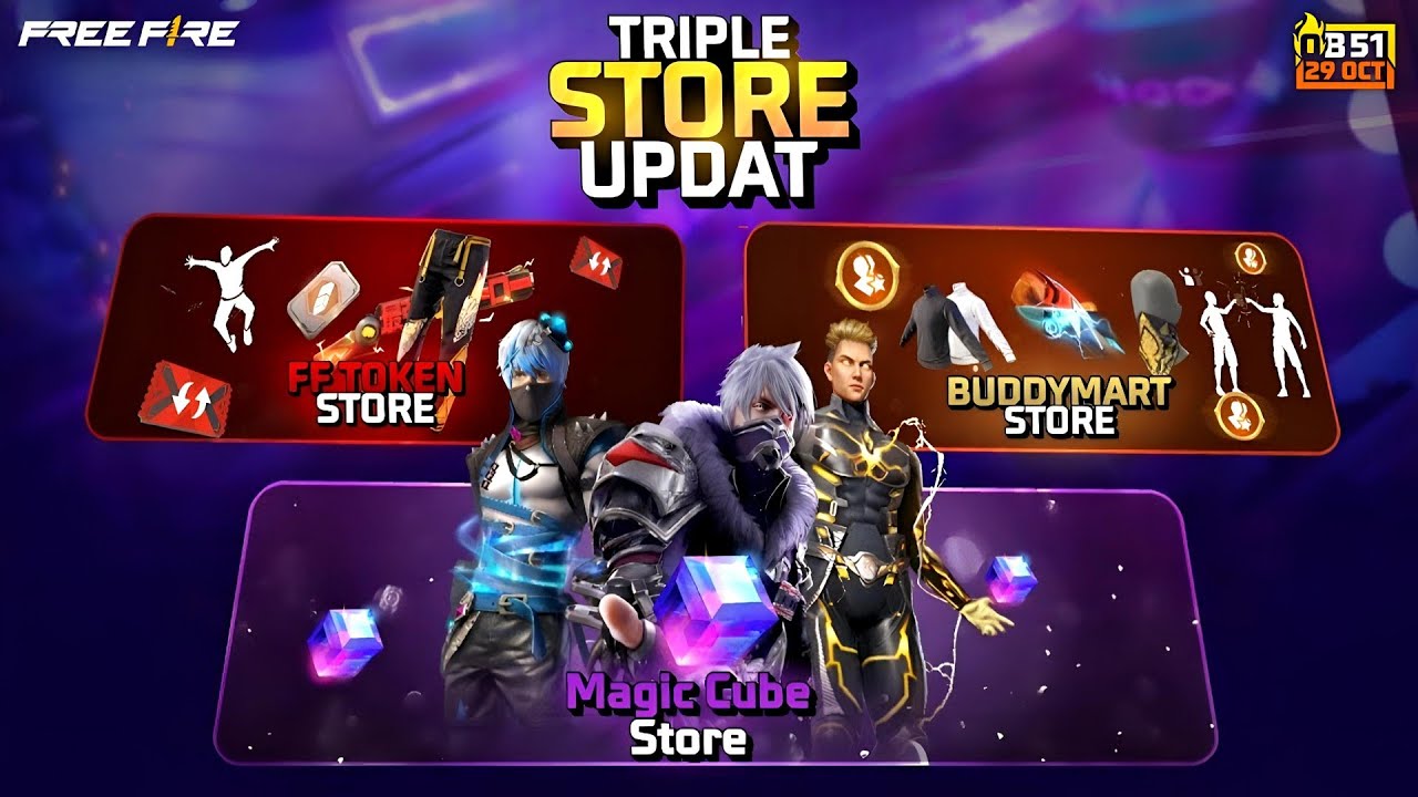 OB51 Update Triple Store Update l Free Fire New Event l Ff New Event l OB51 Update Free Fire