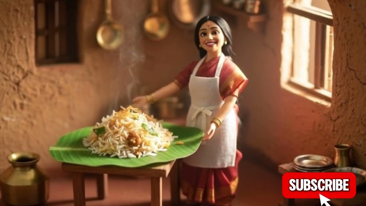 Miniature woman making biriyani. Village cooking. Asmr. 