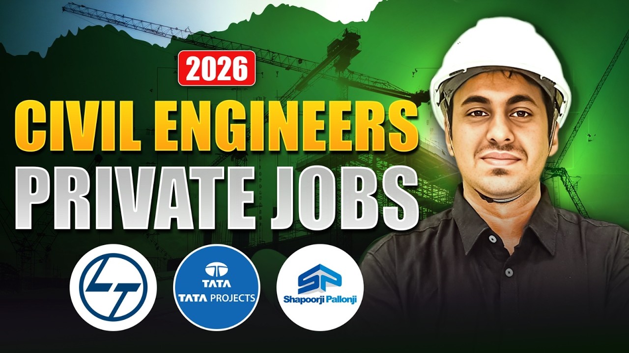 Civil Engineering Private Jobs 2026 | Freshers & Experienced Hiring L&T, Tata Projects & More