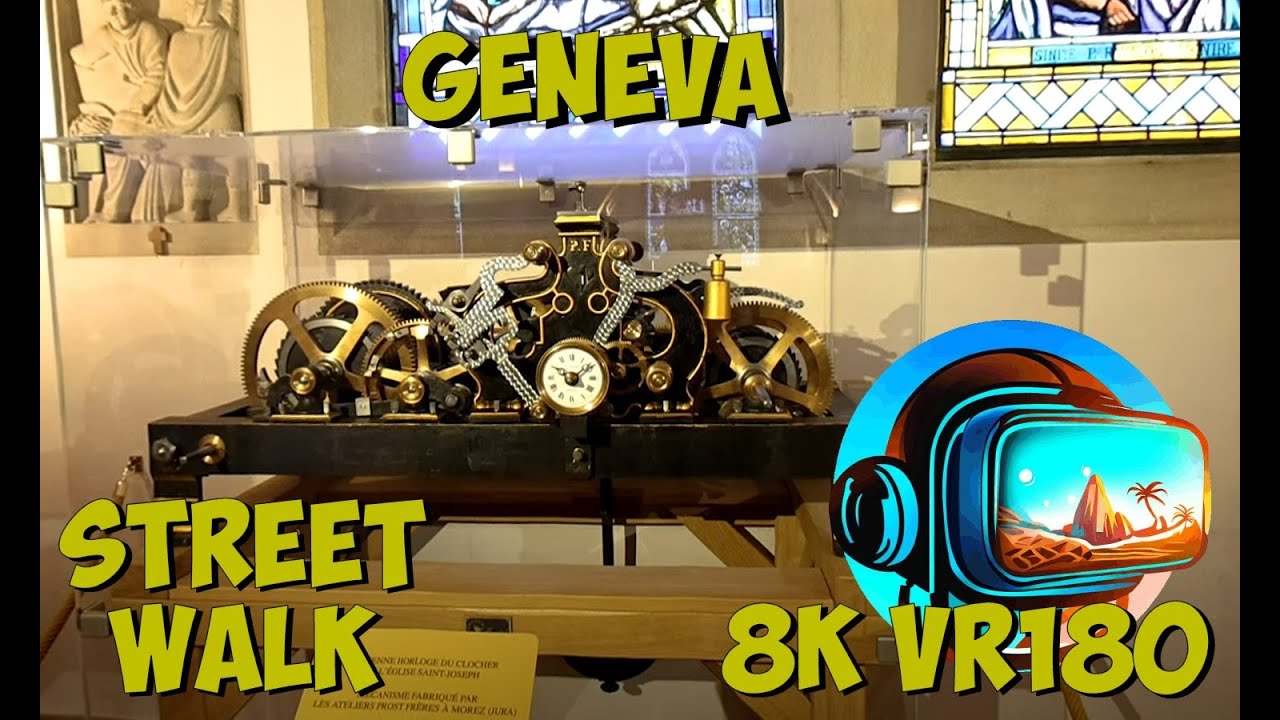 12 Geneva Switzerland exploring in the Église Saint-Joseph Church in the city 8K 4K VR180 3D Travel