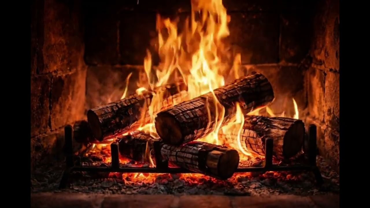Gerçekçi Şömine Ateşi 🔥 | Rahatlatıcı Odun Sesi | 4K Ambiyans - fireplace